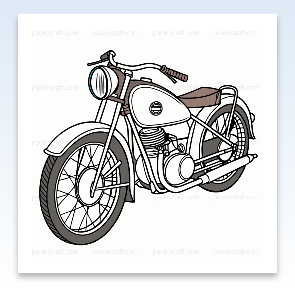 Illustration vectorielle vintage de la moto NSU Super Fox pour décoration.