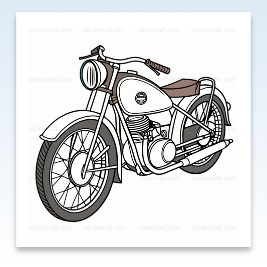 Illustration vectorielle vintage de la moto NSU Super Fox pour décoration.