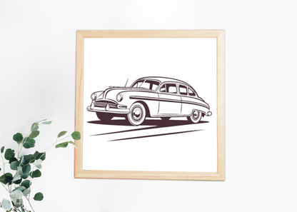 Hudson Hornet en Vision Classique | SVG Retro | Thème Vintage