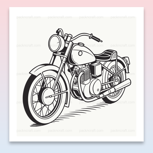 Illustration SVG vintage Moto Guzzi Falcone avec détails rétro