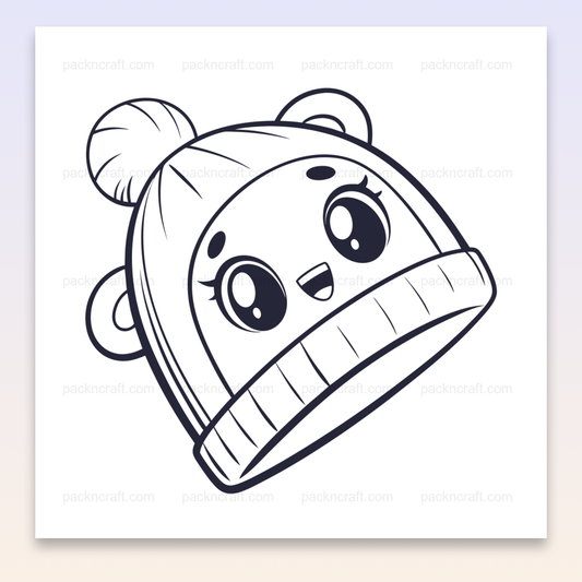Design kawaii de bébé en bonnet pour divers projets créatifs et papeterie.