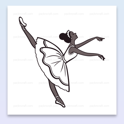 Illustration élégante de ballerine en arabesque pour projets créatifs et décoratifs