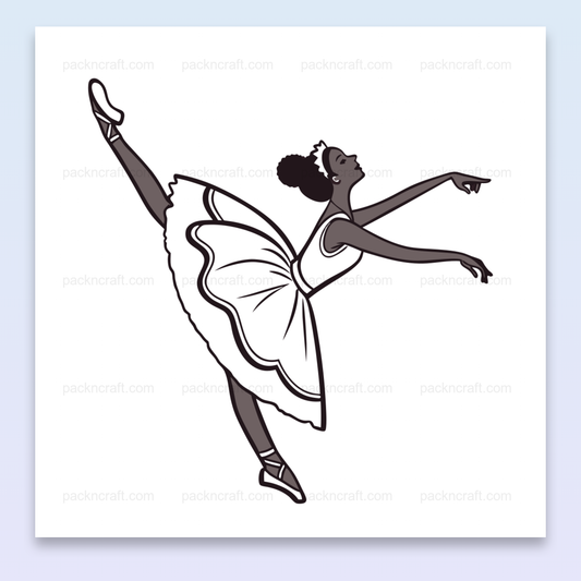 Illustration élégante de ballerine en arabesque pour projets créatifs et décoratifs