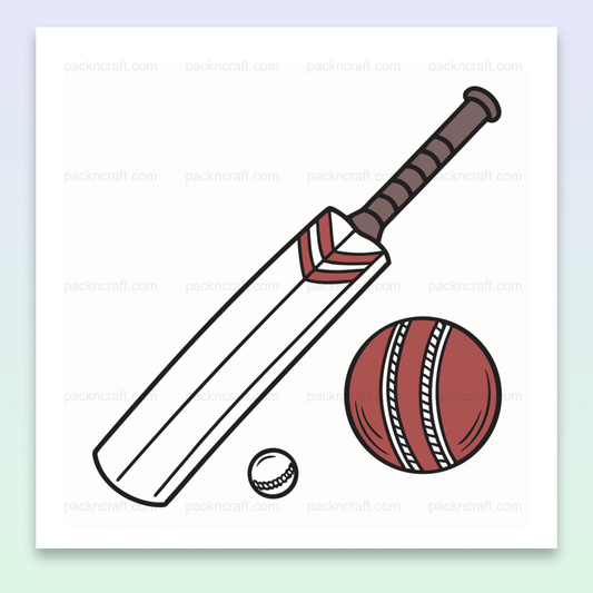 Illustration vectorielle de batte de cricket en action pour projets créatifs.