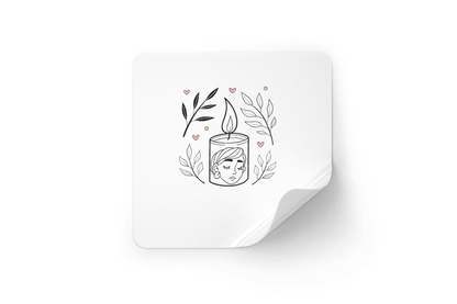Sticker au design élégant avec visage apaisé emblématique pour décor intérieur