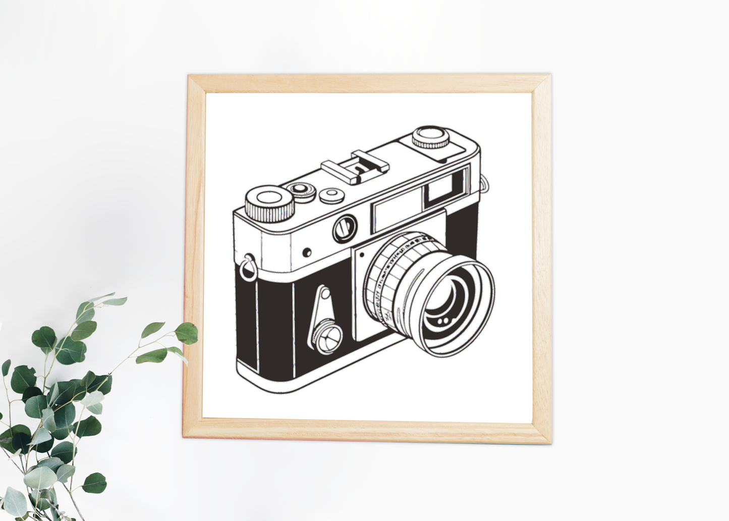 Cadre avec illustration rétro de caméra pour embellir vos murs