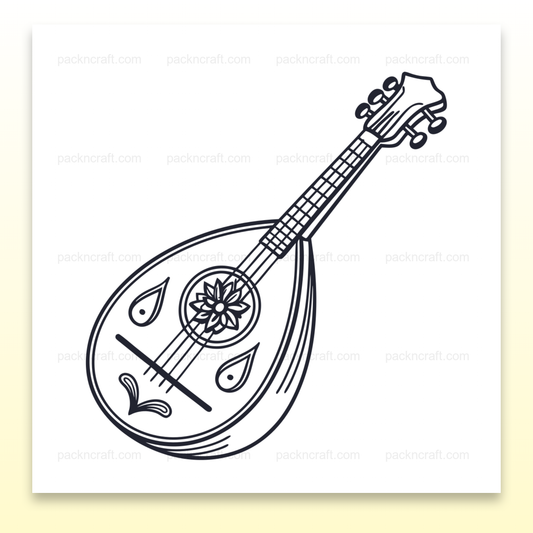 Illustration vectorielle de mandoline bohème élégante pour usage créatif et décoratif