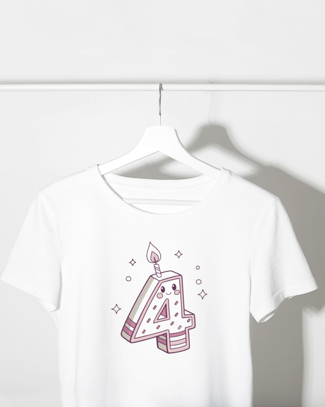 T-shirt avec design kawaii de bougie parfait pour anniversaires