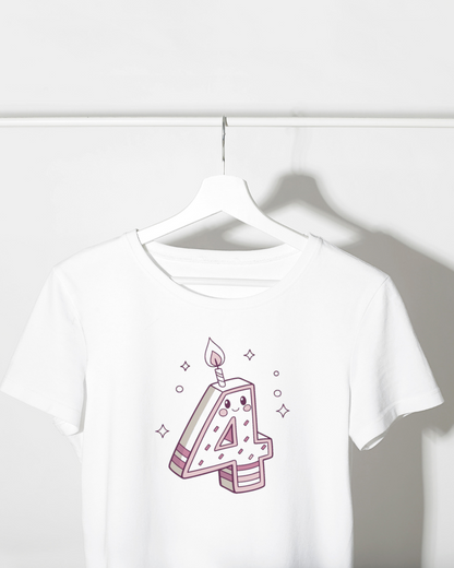 T-shirt avec design kawaii de bougie parfait pour anniversaires