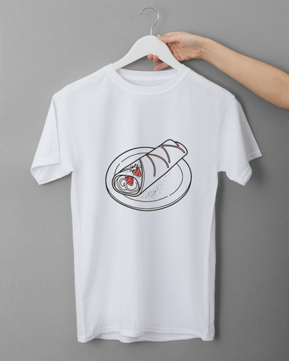 T-shirt avec icône pastel d'une crêpe gourmande pour décorer la cuisine