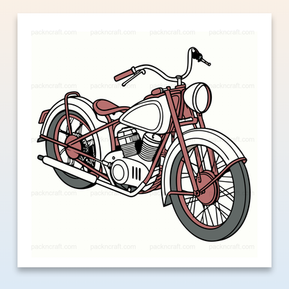 Illustration vectorielle de la moto Indian Four 1936, style vintage.