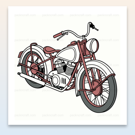 Illustration vectorielle de la moto Indian Four 1936, style vintage.