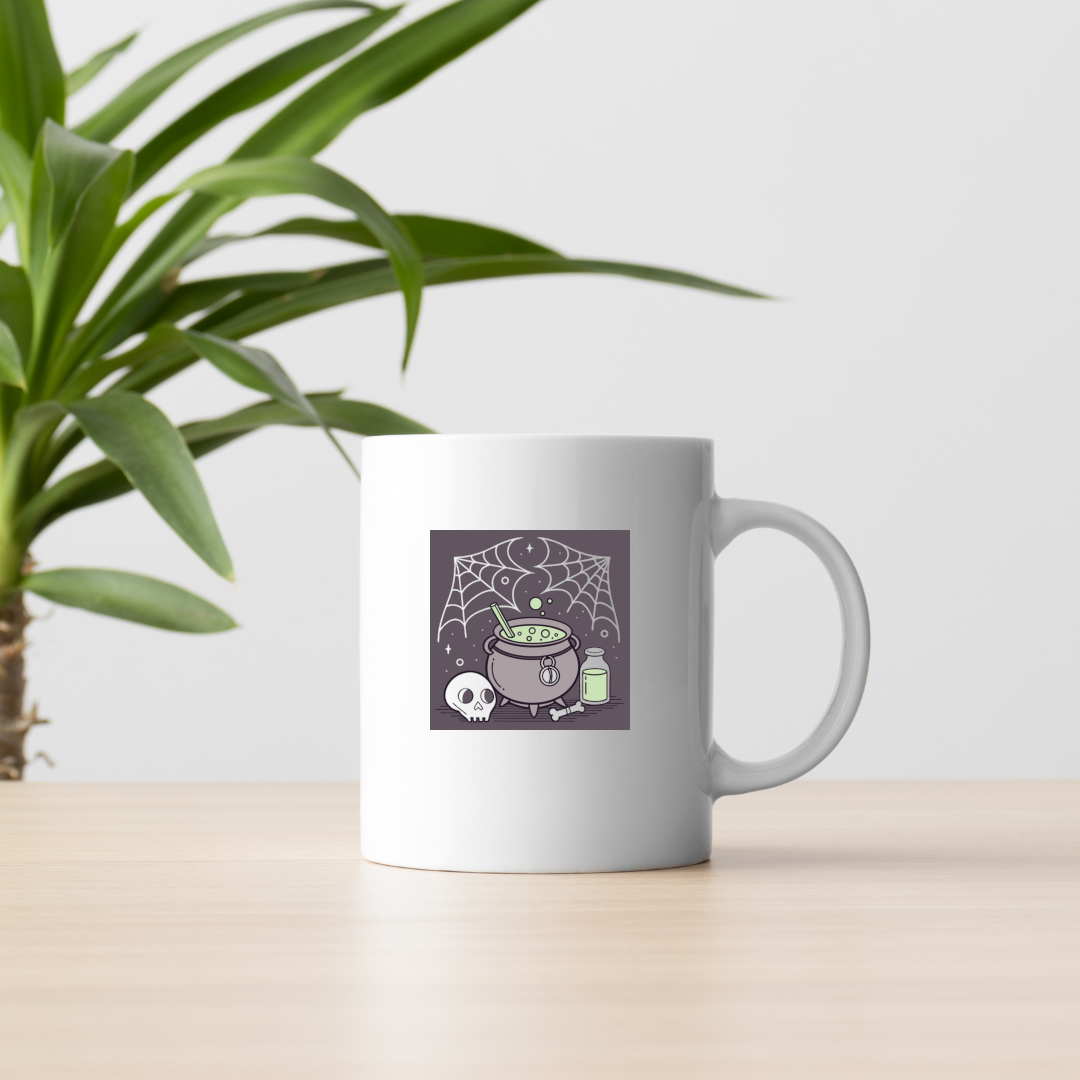 Mug avec icône intrigante pour Halloween style effervescent et mystérieux