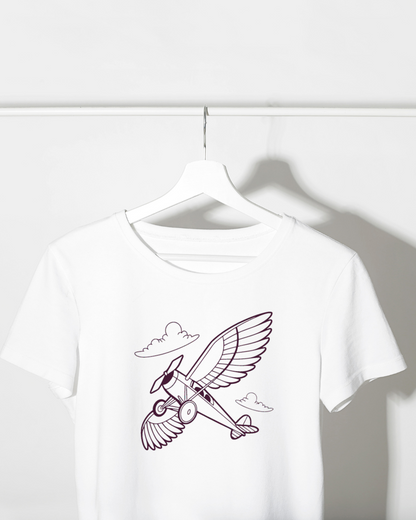 T-shirt avec motif doodle d'avion pour une touche d'aventure stylée