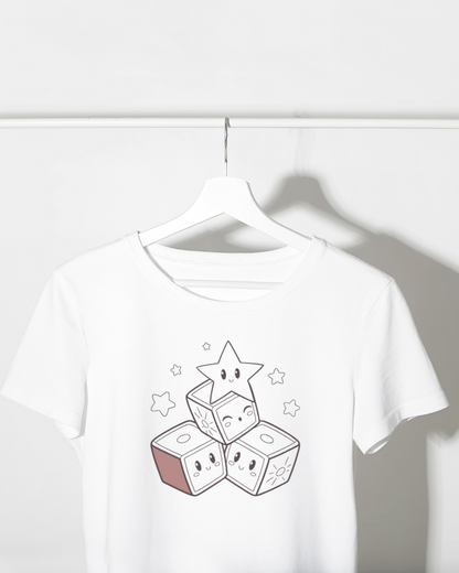 T-shirt avec design amusant d'étoile et blocs.