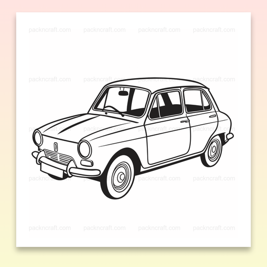 Illustration vectorielle d'une voiture vintage. Parfait pour projets DIY.