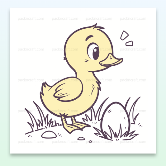Illustration caneton kawaii pour DIY et papeterie.
