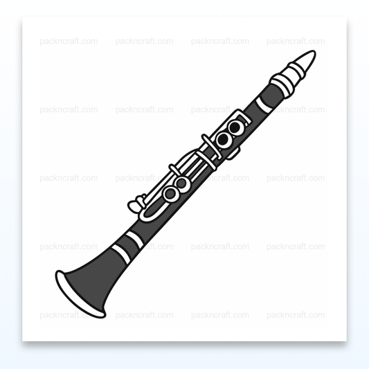 Illustration vectorielle d'une clarinette élégante pour projets musicaux et éducatifs