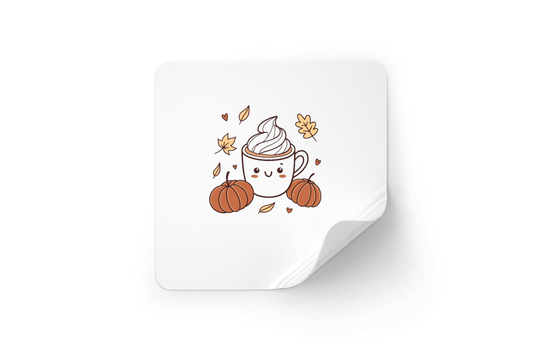 Mug automnal avec épices en style digital chaleureux et décoratif