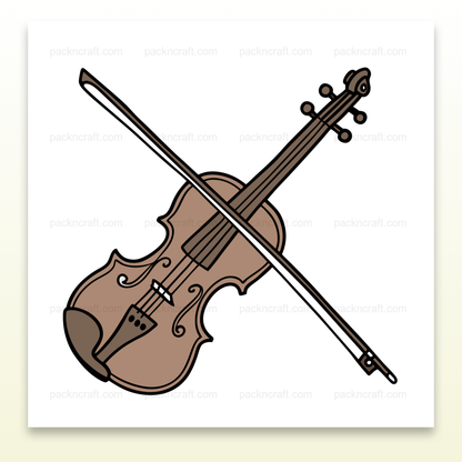 Illustration de violon mélodieux en style dessin vectoriel pour projets créatifs.