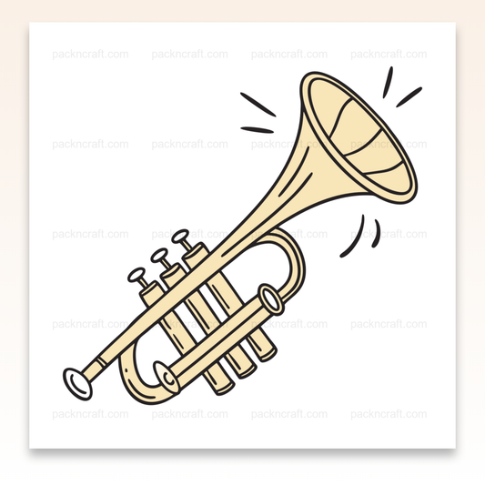 Illustration vectorielle de trompette éclatante pour usage musical et décoratif
