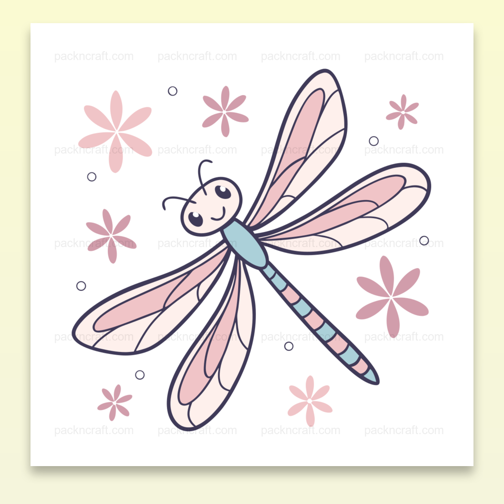 Illustration pastel vectorielle de libellule joyeuse pour divers usages créatifs
