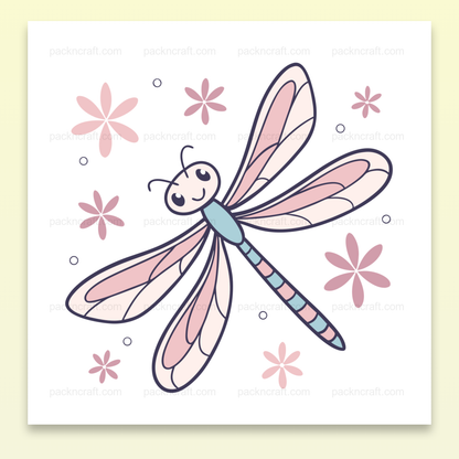 Illustration pastel vectorielle de libellule joyeuse pour divers usages créatifs