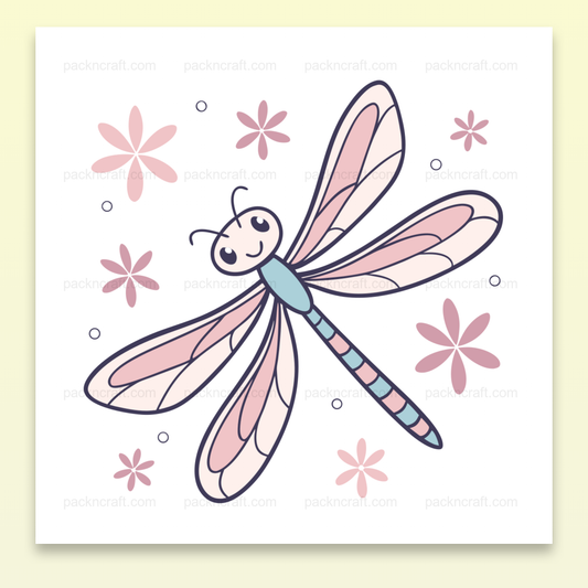 Illustration pastel vectorielle de libellule joyeuse pour divers usages créatifs