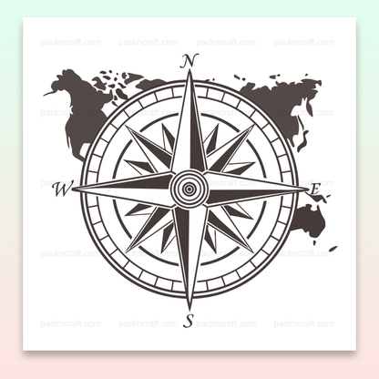 Illustration de boussole vintage en SVG pour projets DIY et déco