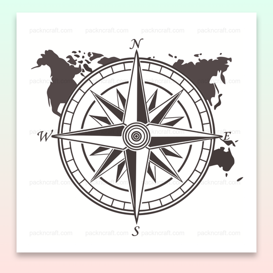 Illustration de boussole vintage en SVG pour projets DIY et déco