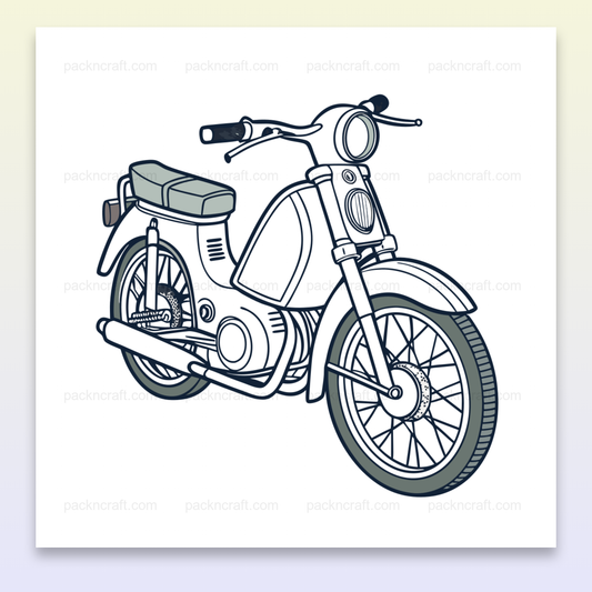 Illustration vintage de la Honda Super Cub 1958 pour décoration