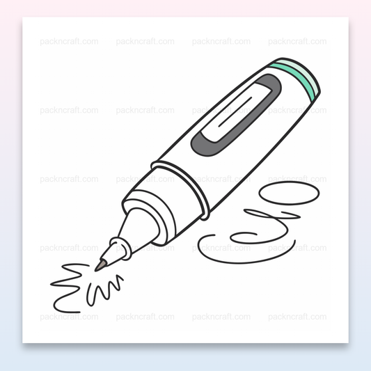 Illustration minimaliste d'un stylo à encre pour design créatif.