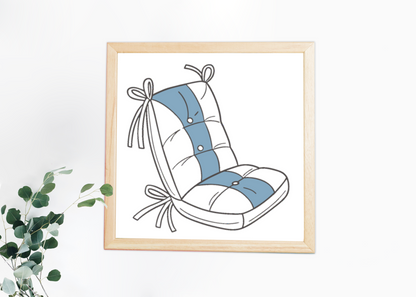 Cadre au style pastel avec décoration numérique sur fond relaxant
