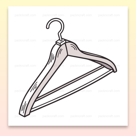 Illustration numérique de cintre élégant en style minimaliste pour organisation