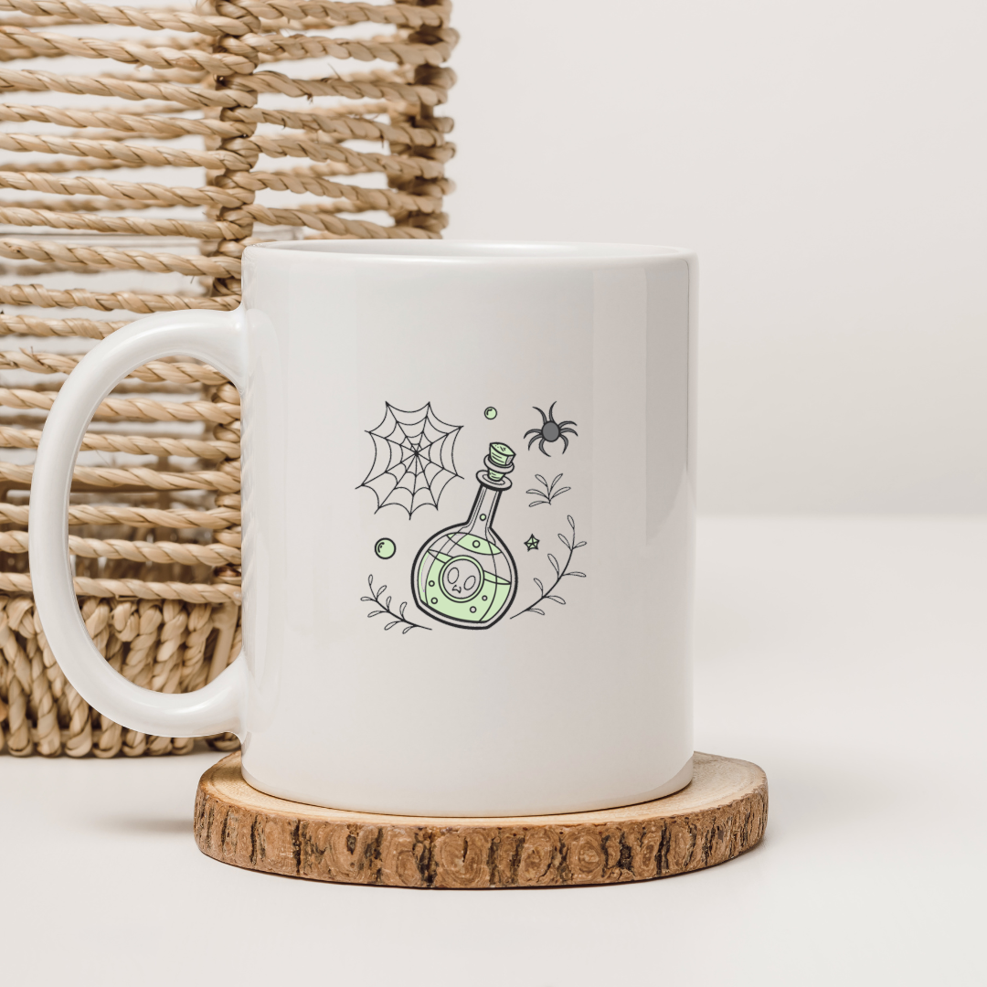 Mug avec motif magique et mystique d'une potion bouillonnante pour Halloween