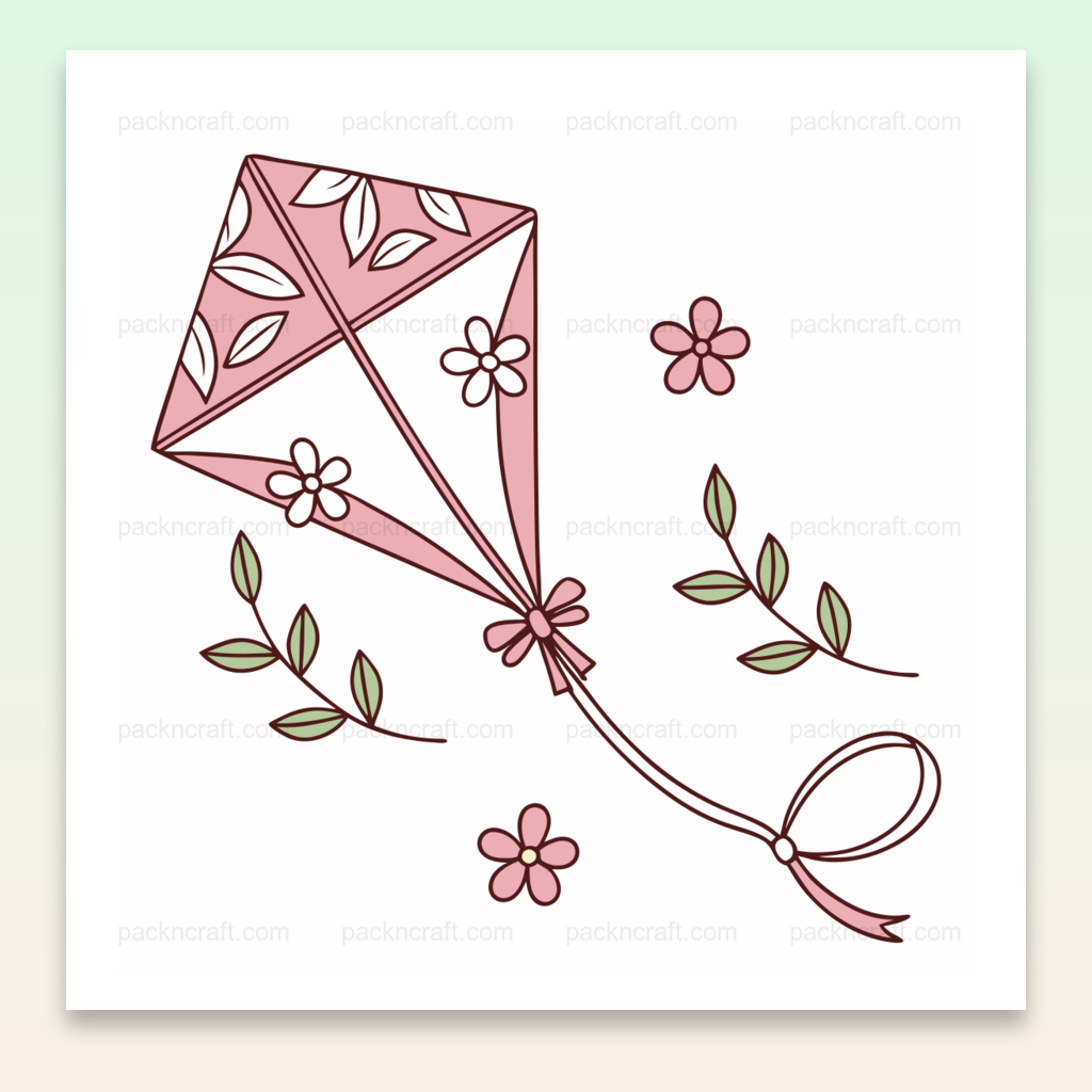 Illustration pastel de cerf-volant fleuri pour décoration printemps
