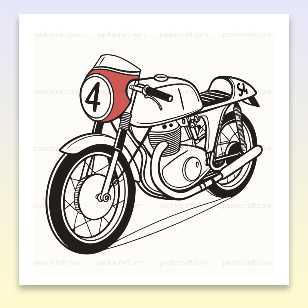 Illustration vintage moto MV Agusta 500GP, idéal pour projets créatifs