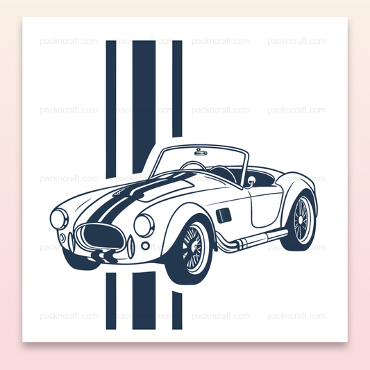 Design de voiture vintage en SVG pour projets créatifs et papeterie.