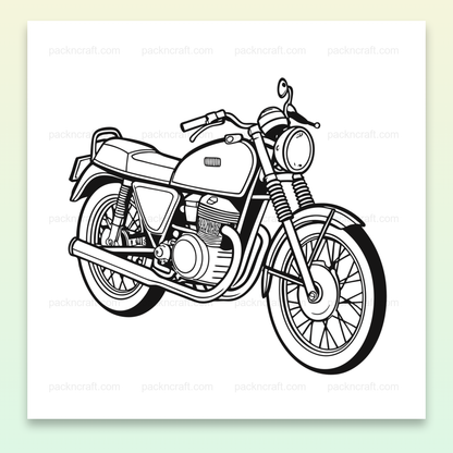 Illustration vectorielle Kawasaki H1 Mach3 1969 en style vintage pour décorations.