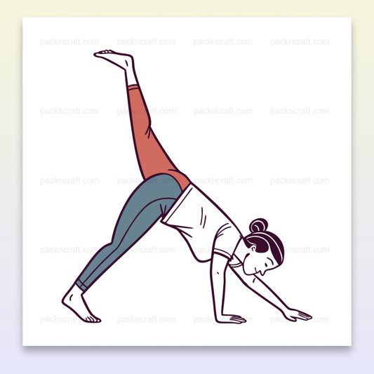 Illustration vectorielle d'une femme en yoga dynamique pour relaxation et bien-être.