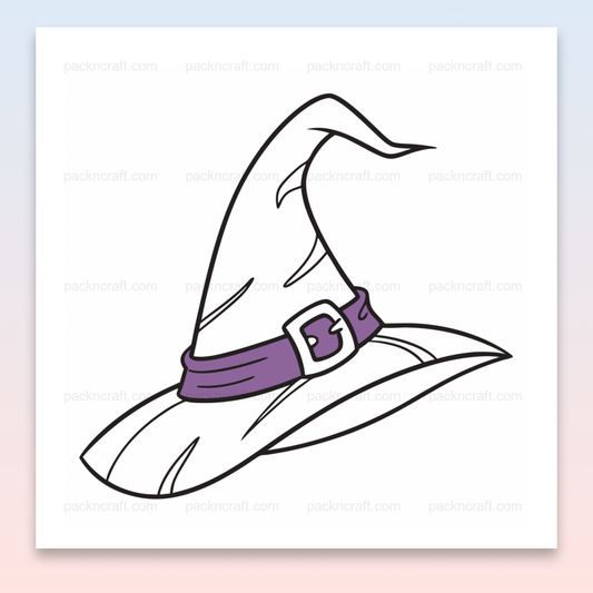 Illustration de chapeau de sorcière stylisé pour projets DIY Halloween
