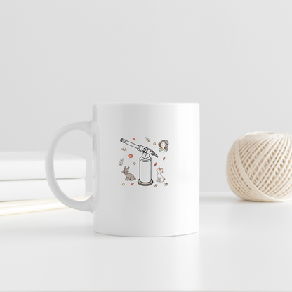 Mug minimaliste avec icône numérique décorative en style DIY