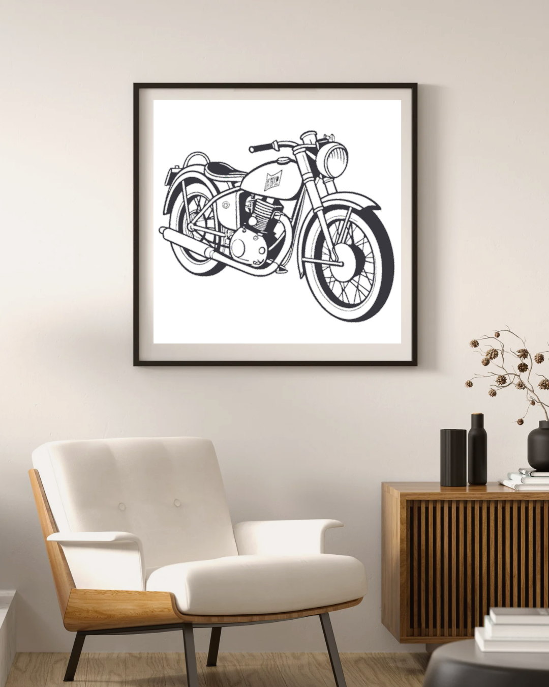 Motif rétro Velocette Venom pour chemise personnalisée