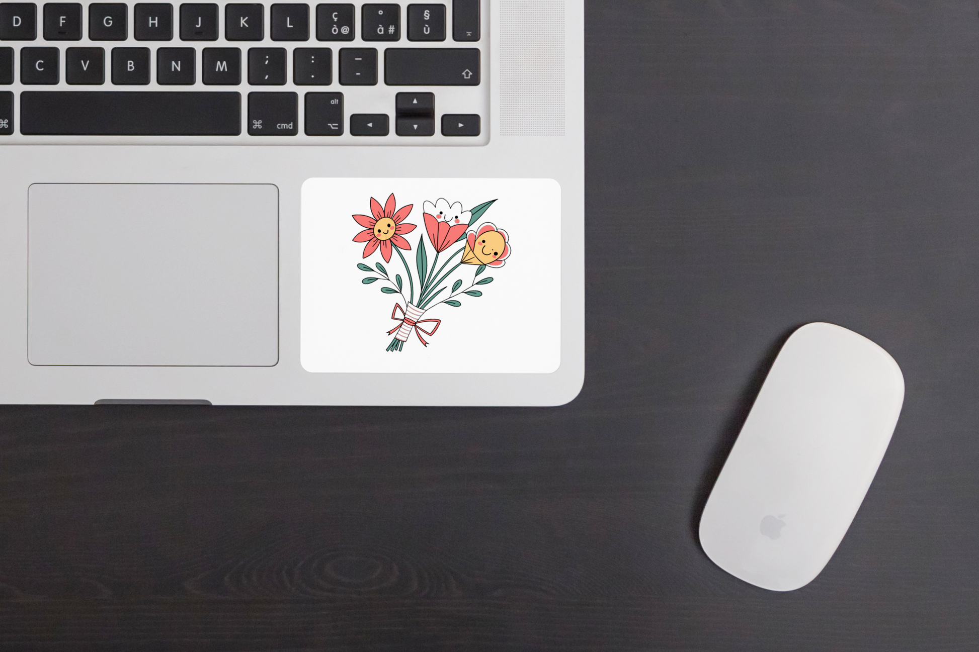Sticker décoratif avec motif floral en doodle pour célébrer le printemps ensoleillé