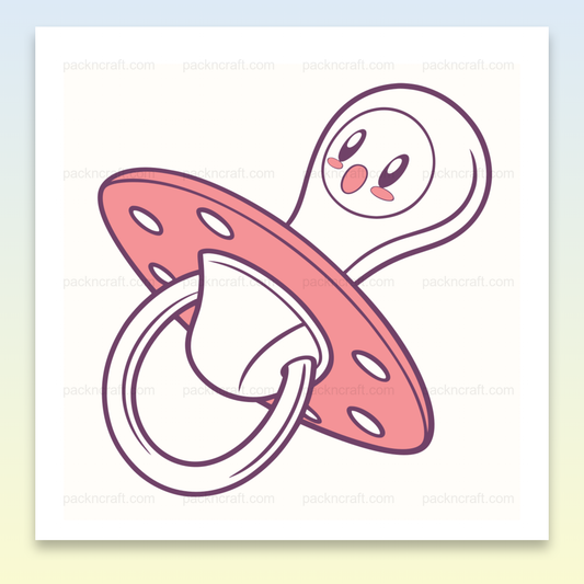 Illustration en SVG de sucette souriante, idéale pour projets enfantins et décoratifs.