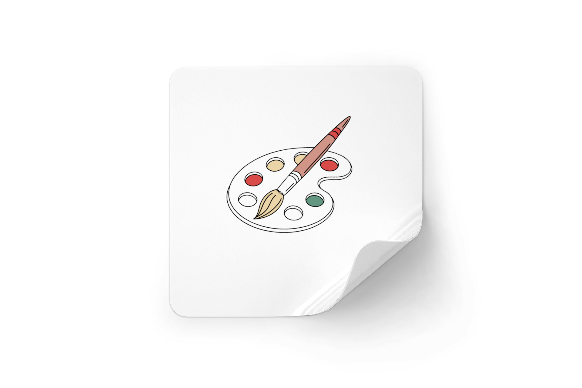 Sticker avec icône en style vectoriel créatif sur fond artistique