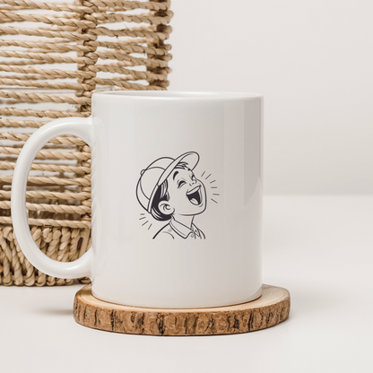 Mug avec illustration enfantine joyeuse kodama pour atmosphère ludique