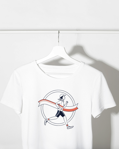 T-shirt stylé avec joggeuse dynamique minimaliste pour motivation active