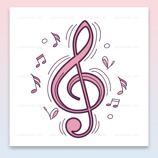 Illustration SVG clé de sol dansante pour décoration musicale et projets éducatifs.