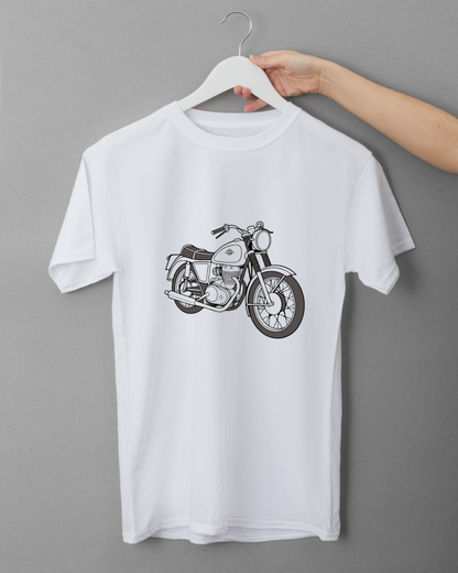 T-shirt avec design moto Royal Enfield Interceptor, style vintage.